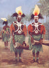MELANESIA. Melanesia. Dancers of the Fly River region;  1900 old antique print