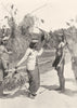 MALAYSIA. Borneo. Kayan woman dancing with a human head;  1900 old print