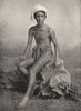 BURMA. Burma. Burmese Tattooing; in blue from waist to knee 1900 old print
