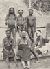 ANDAMAN ISLANDS. Mourning; Body painted yellow ochre olive-green clay 1900