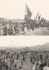 CHINA. A Carnival procession;  1900 old antique vintage print picture
