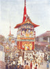 JAPAN. Gion Fete, Kyoto; 17th & 24th of July; 23 dashi cars 1900 old print