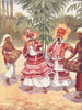 SRI LANKA. Sri Lanka. Sinhalese Devil-dancers; wooden masks; demons 1900 print