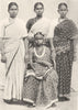 INDIA. Southern India. A Hindu bride; Tamil country 1900 old antique print