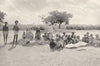 INDIA. A Muhammadan Funeral; corpse on wooden bier 1900 old antique print