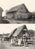 MADAGASCAR. Malagasy houses; Antanosy women rice husks wooden mortar 1900
