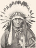 NORTH AMERICA. Indian Customs in. A Chief, showing head-dress;  1900 old print