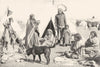 USA. Sioux on the way to the sun dance; North-West 1900 old antique print