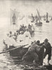 FRANCE. The Pardon of St Anne; Brittany. Pilgrims come by sea. Boats 1900