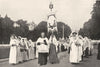 HAUTES-PYRÉNÉES. France. Pilgrims Lourdes;  1900 old antique print picture