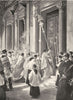 ROME. A Lenten custom, Rome; Holy week Palm Sunday. Basilica 1900 old print