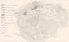 CZECH REP. Geomorphological structure of Bohemia.  Emm de Martonne. RGS map 1966