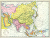 ASIA political. British India Siam Turkish Empire East Indies 1907 old map