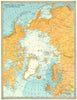 ARCTIC. North Polar region. Explorers' positions. Peary Nansen Abruzzi 1907 map