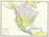North America Political. United States. Dominion of Canada. Meixco 1907 map
