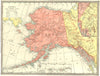 ALASKA state map. Aleutian islands 1907 old antique vintage plan chart