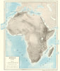 AFRICA PHYSICAL. relief rivers mountains lakes 1907 old antique map plan chart