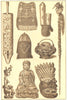 ASIATIC ART.Fetich Nias;Aino Shuttle;Bashkir;Buddha;Japan Kettle;Singhalese 1907