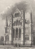 CAMBRIDGESHIRE. Ely Cathedral, the East end c1842 old antique print picture
