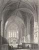 CHESHIRE. Chester Cathedral, the lady Chapel c1842 old antique print picture