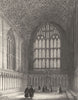 KENT. Canterbury Cathedral, view of the chapter house c1842 old antique print