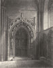 KENT. Rochester Cathedral, View of the door into the Chapter House c1842 print