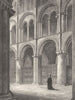 CAMBRIDGESHIRE. Peterborough Cathedral, View across the North Transept c1842