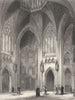 CAMBRIDGESHIRE. Ely Cathedral, The Octagon c1842 old antique print picture