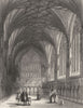 CAMBRIDGESHIRE. Ely Cathedral, The lady Chapel c1842 old antique print picture