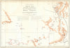 TANZANIA. Masai country. Geja Nguru. Last Baxter. RGS map 1883 old antique