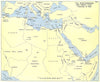 WORLD WAR TWO. Mediterranean & Middle East Theatre. WW2 1954 old vintage map