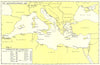 Mediterranean Sea. Distances by sea from Alexandria Malta. WW2 1954 old map