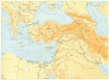 TURKEY E. Mediterranean Middle East Balkans Railways oil pipelines WW2 1954 map