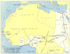 West Africa WW2 Nigeria Sudan Egypt. Takoradi air reinforcement route 1954 map