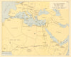 WORLD WAR 2. Mediterranean & Middle East Theatre. Takoradi air route 1960 map