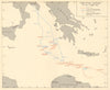 Operation Vigorous 14th-16th June 1942. Mediterranean. World War 2 1960 map