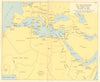 Mediterranean & Middle East Theatre of War. World War 2 1966 old vintage map
