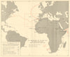 Middle East & French North Africa sea routes 1942 Operation Torch 1966 old map