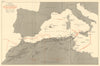 Operation Torch Nov 1942-May 1943. World War 2. Western Mediterranean 1966 map