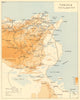 Tunisia in 1942. Operation Torch. World War 2 1966 old vintage map plan chart