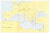EUROPE. The Mediterranean. WW2 1973 old vintage map plan chart