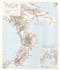 ITALY. Invasion of. Calabria Sep 1943. Advance; Landing at Taranto 1973 map