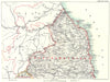 NORTHUMBERLAND. Cheviot Hills Roxburgh Berwick Selkirk. Scotland 1893 old map
