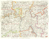 COTSWOLDS. Central England.Warcs Worcs Glos Wilts Northants Oxon Bucks 1893 map