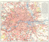 LONDON. Showing underground tube railways key buildings parks 1893 old map