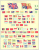 FLAGS. Commonwealth; European; Asiatic; African; American 1962 old vintage map