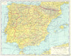 IBERIA. Spain and Portugal 1962 old vintage map plan chart