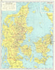 DENMARK. Denmark; Inset map of Bornholm 1962 old vintage plan chart