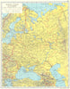USSR. Soviet Union in Europe. Russia Ukraine Georgia Kazakhstan 1962 old map