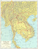INDOCHINA. Burma, Siam Thailand Indo-China South North Vietnam Laos 1962 map